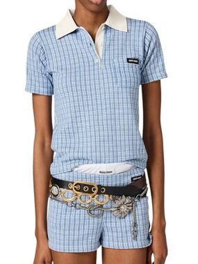 Miu Miu Cashmere and silk polo shirt It38